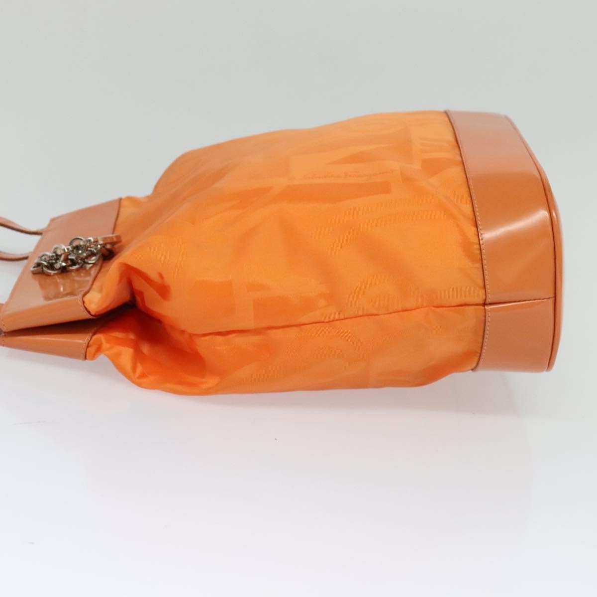 Salvatore Ferragamo Vintage Shoulder Bag Nylon, ORANGE, NYLON, Shoulder bag