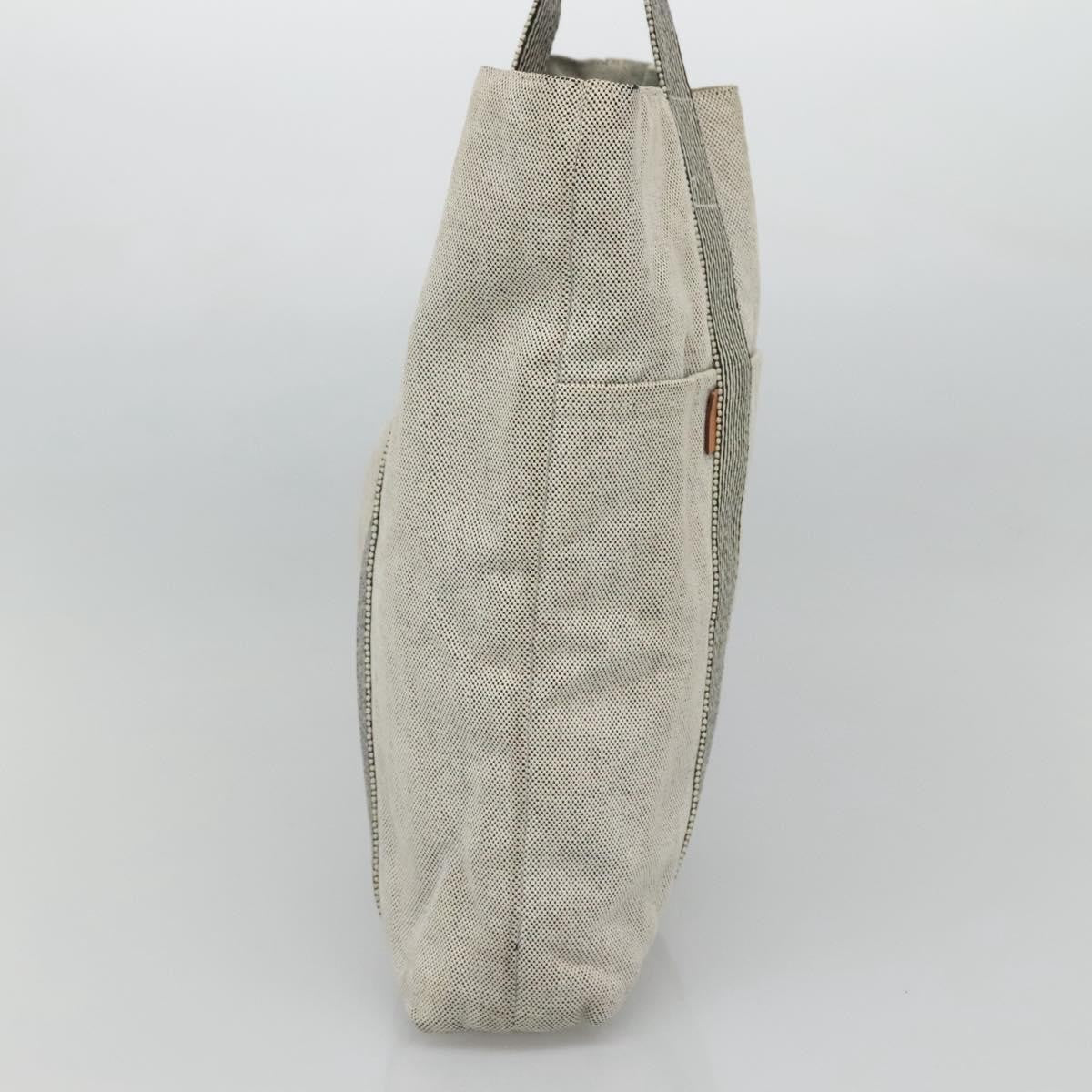 Hermes Fourre Tout Tote Canvas, GRAY, CANVAS, Tote bag