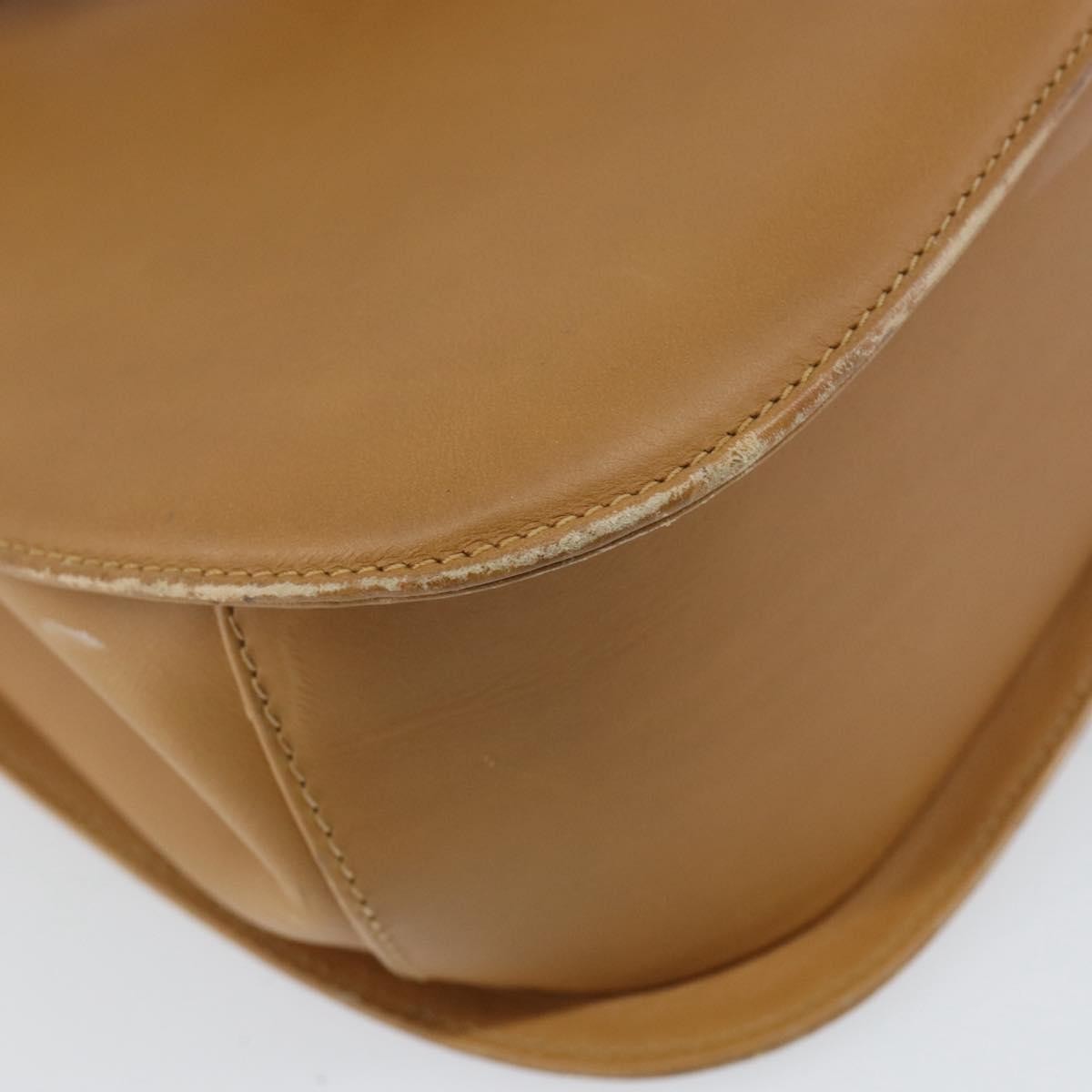 Salvatore Ferragamo Gancini handbag Leather, BEIGE, LEATHER, Handbag