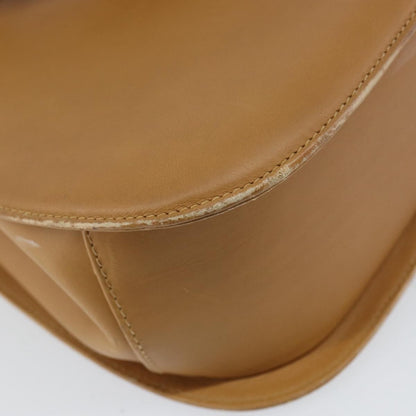 Salvatore Ferragamo Gancini handbag Leather, BEIGE, LEATHER, Handbag