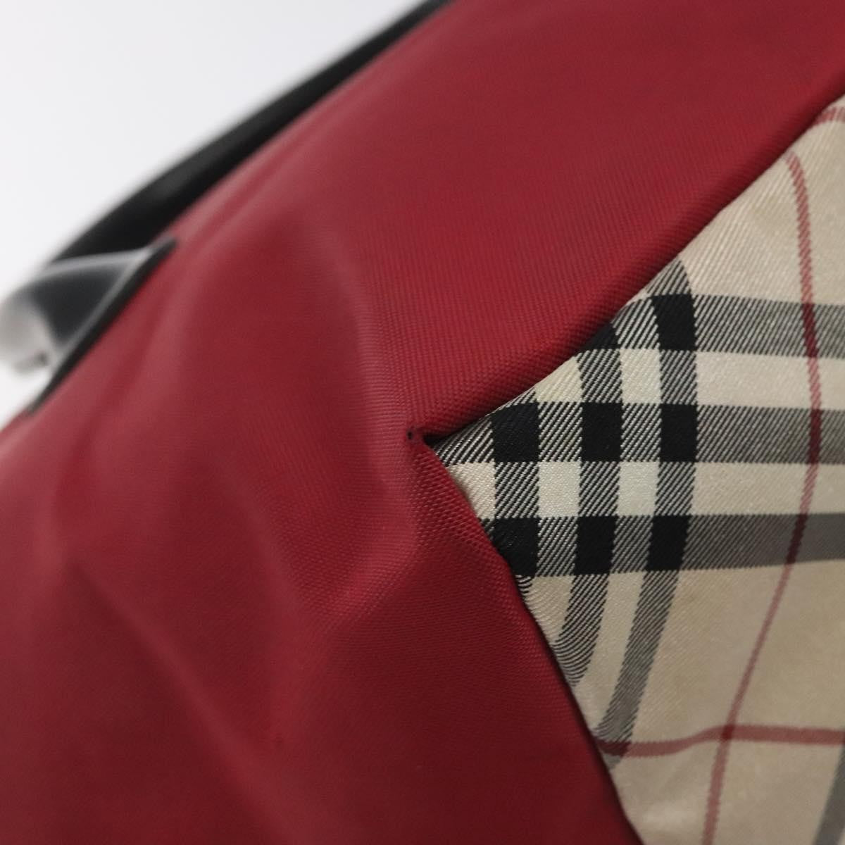 Burberry Nova Check Tote Nylon, RED, NYLON, Tote bag