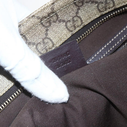 Gucci Zip Top Messenger Bag GG Coated Canvas, BEIGE, CANVAS, Shoulder bag