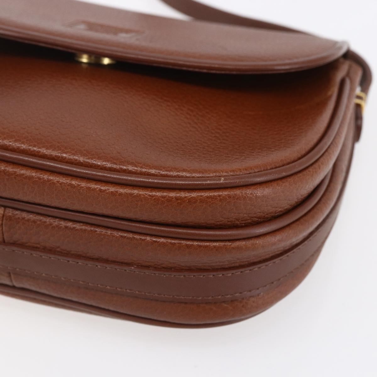 Burberry Vintage Shoulder Bag Leather, BROWN, LEATHER, Shoulder bag