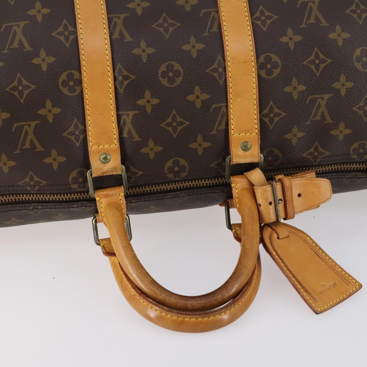 Louis Vuitton Keepall Bag Monogram Canvas, BROWN, CANVAS, Travel bag