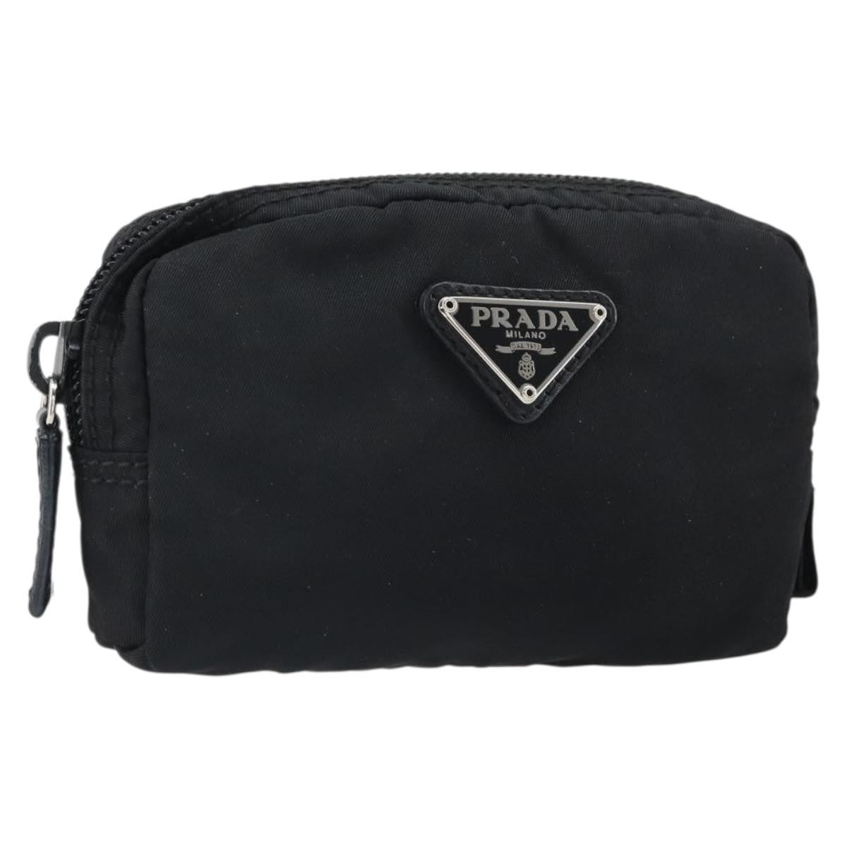 Prada Vintage Pouch Tessuto, BLACK, NYLON, Clutche & pouche
