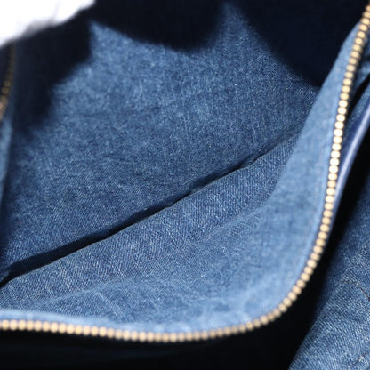 Prada Canapa Open Tote Denim, BLUE, CANVAS, Tote bag