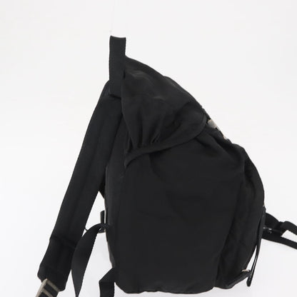Prada Single Buckle Pocket Backpack Tessuto, BLACK, NYLON, Backpack