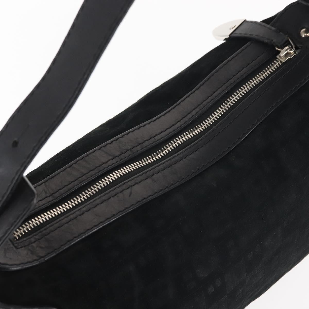 Bally Vintage Shoulder Bag Suede, Black, Suede, Shoulder Bag