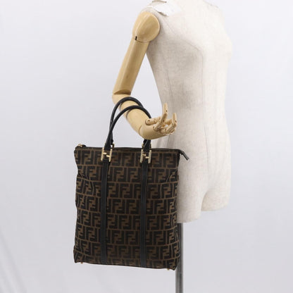 Fendi Zucca Tote bag Canvas, BLACK, CANVAS, Tote bag