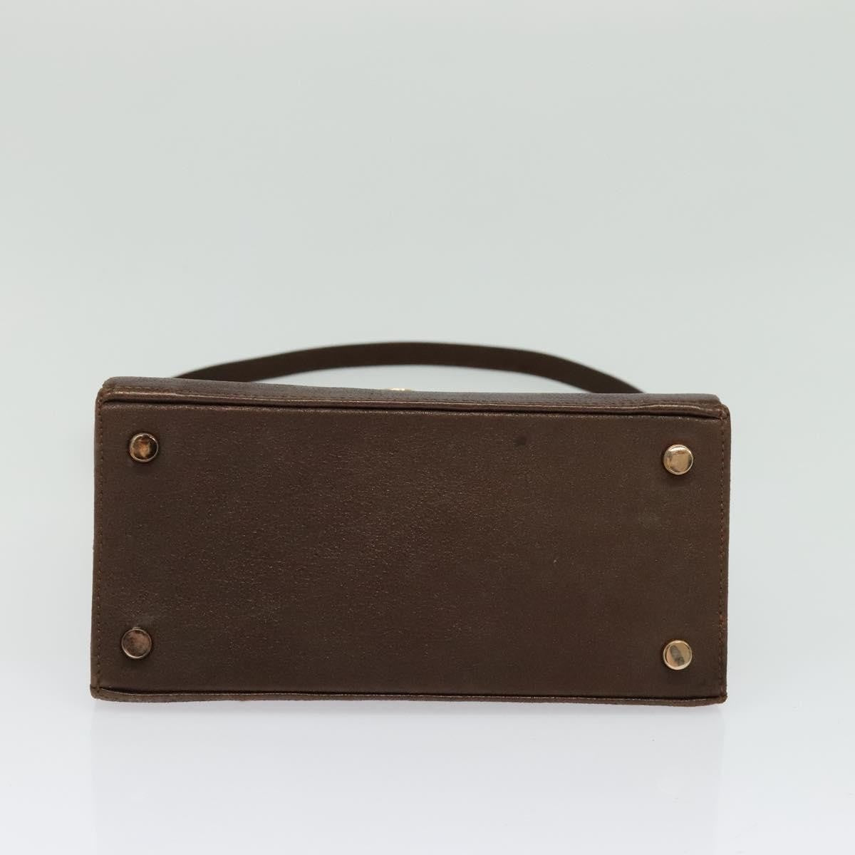Salvatore Ferragamo Gancini Shoulder Bag Leather, BROWN, LEATHER, Shoulder bag