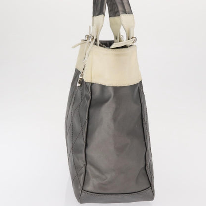 Chanel Biarritz Tote Nylon, SILVER, NYLON, Tote bag