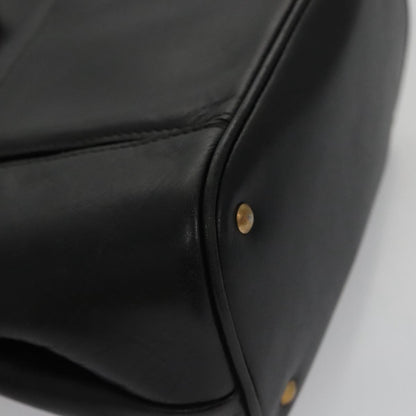 Celine Shoulder Bag Leather, BLACK, LEATHER, Shoulder bag