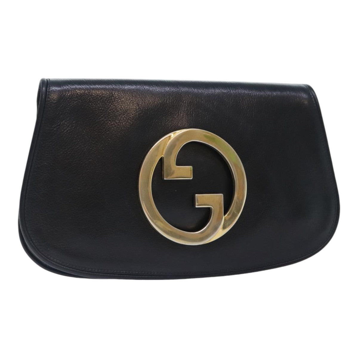 Gucci Vintage Blondie Clutch Leather, BLACK, LEATHER, Clutche & pouche