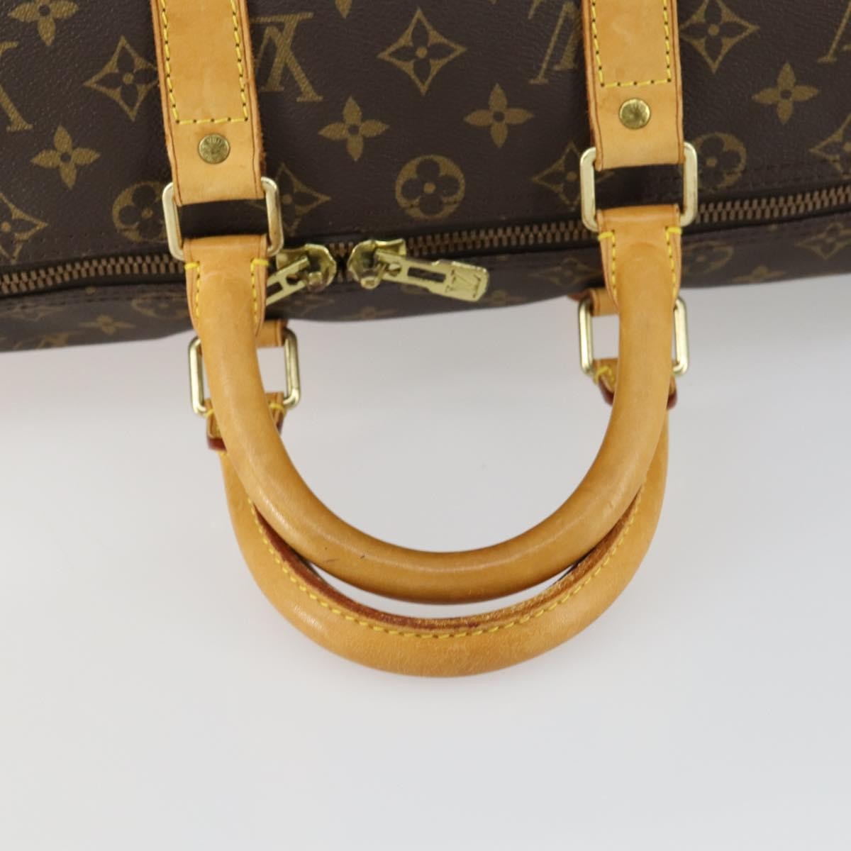 Louis Vuitton Keepall Bag Monogram Canvas, BROWN, CANVAS, Travel bag