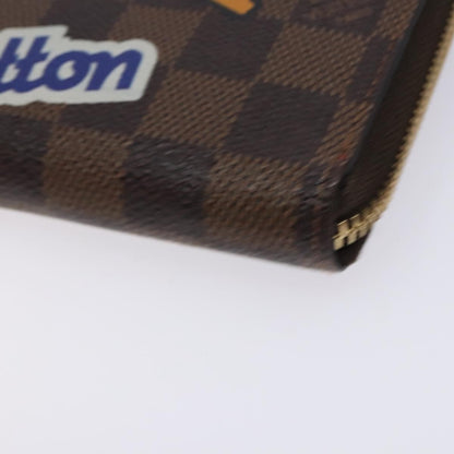 Louis Vuitton Clemence Wallet Limited Edition Patches Damier, BROWN, CANVAS, Wallets