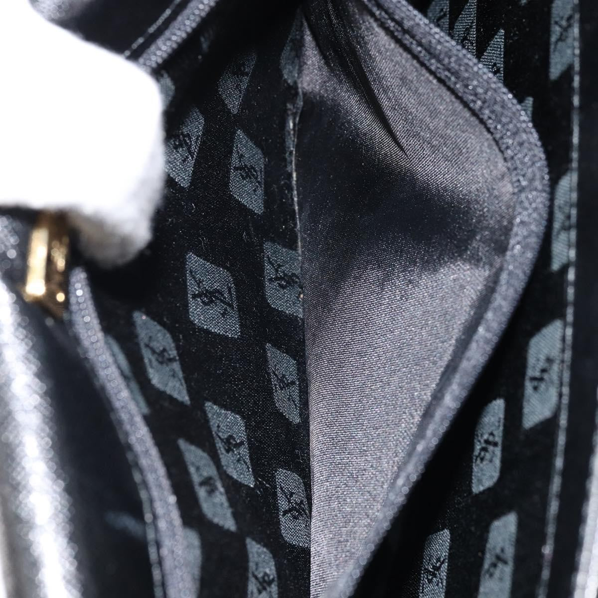 Saint Laurent Vintage Handbag Leather, BLACK, LEATHER, Handbag