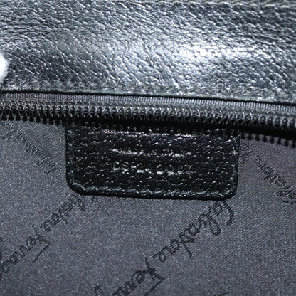 Salvatore Ferragamo Vintage clutch Bag Leather, BLACK, LEATHER, Clutche & pouche