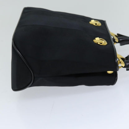 Salvatore Ferragamo Vintage Handbag Canvas, BLACK, CANVAS, Handbag
