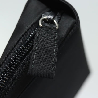 Prada MiniDisc pouch Nylon, BLACK, NYLON, Clutche & pouche