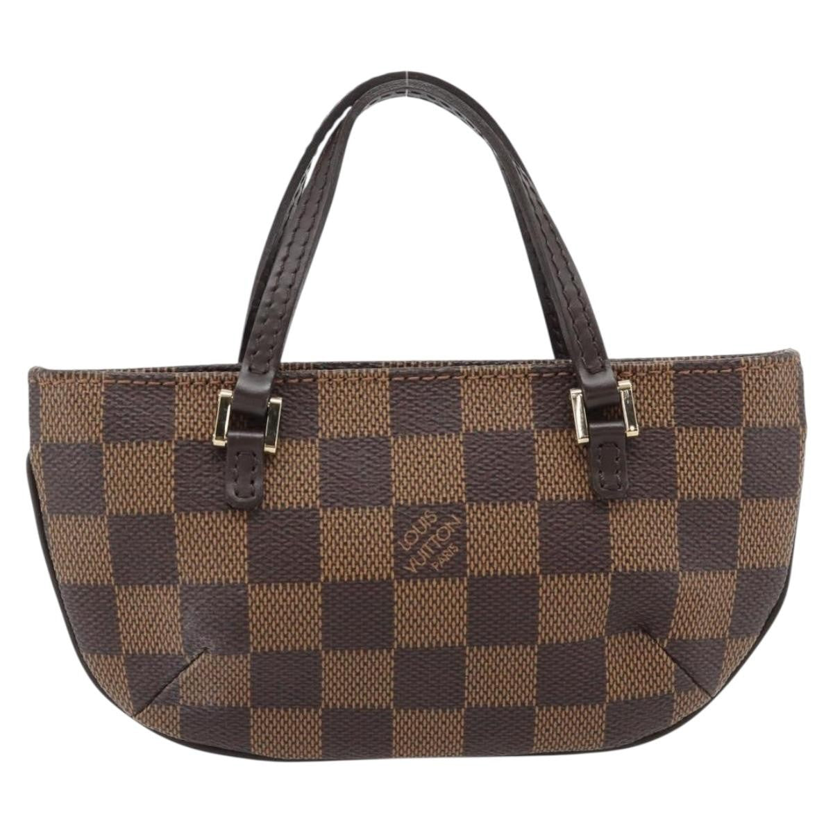 Louis Vuitton Manosque Pochette Damier, Brown, Canvas, Clutch