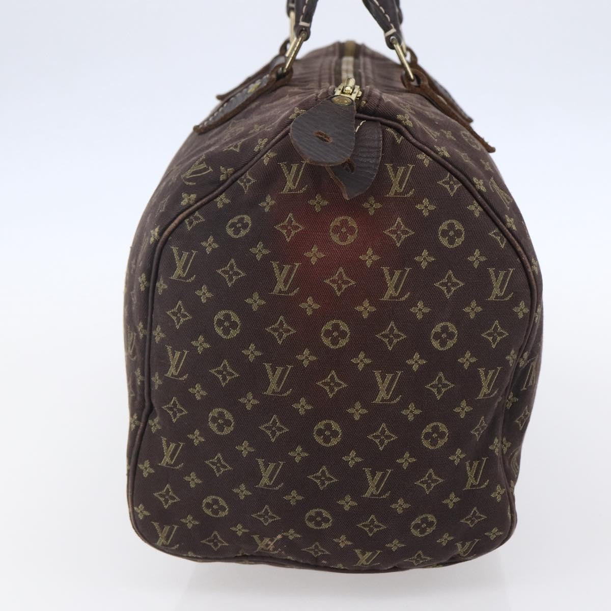 Louis Vuitton Speedy Handbag Mini Lin, BROWN, CANVAS, Handbag