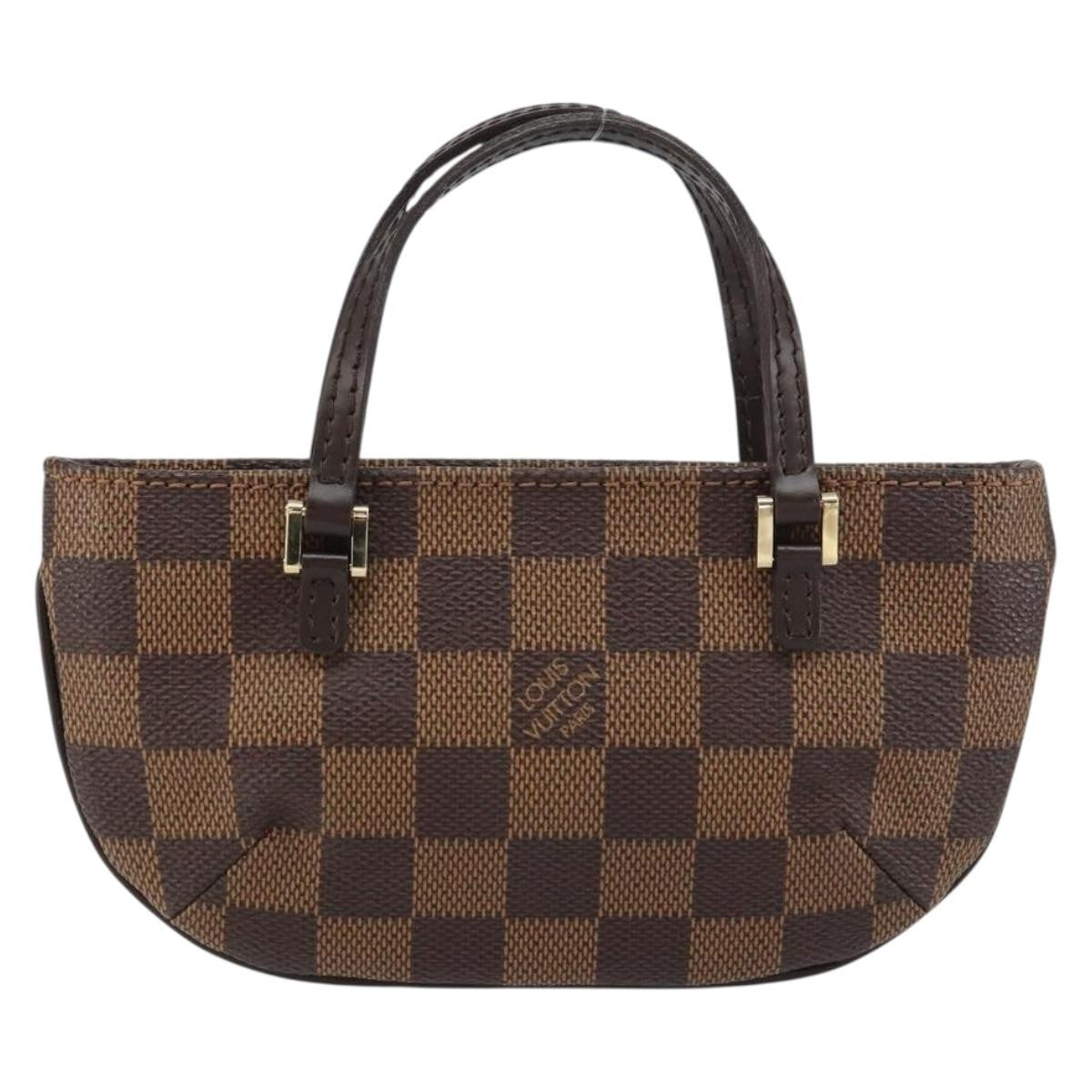 Louis Vuitton Manosque Pochette Damier, BROWN, CANVAS, Clutche & pouche