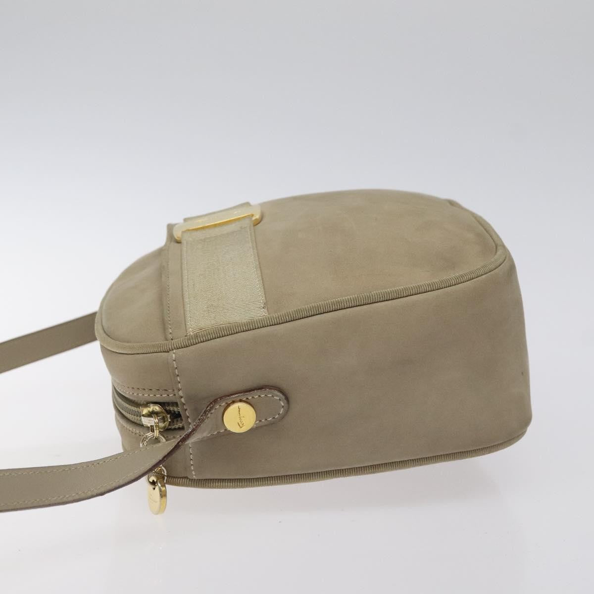 Salvatore Ferragamo Vara Bow camera Shoulder Bag Suede, Beige, Suede, Shoulder Bag