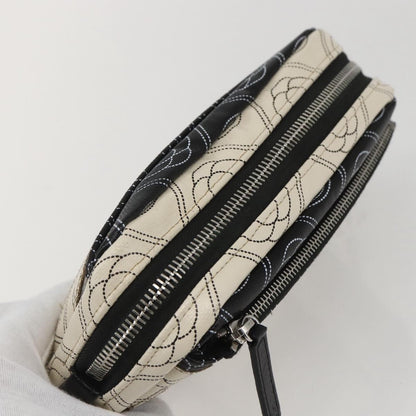 Chanel Logo Camera Case Clutch Printed Coated Canvas, Black, PVC, Clutch