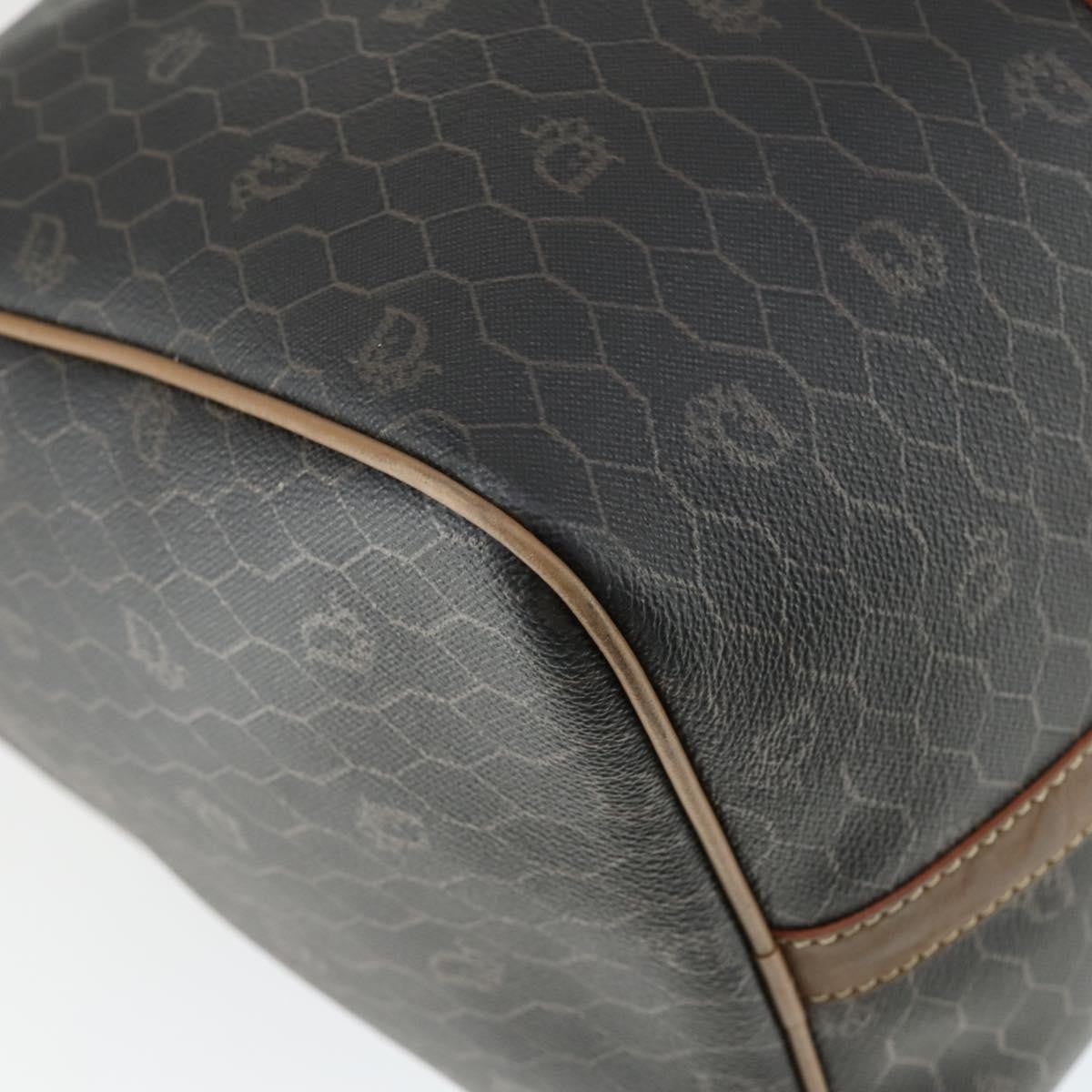 Christian Dior Vintage Honeycomb Boston bag Canvas and Leather, BLACK, CANVAS, Travel bag