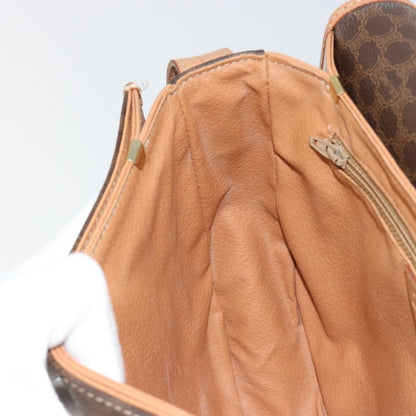Celine Macadam Shoulder Bag PVC Leather, Brown, Canvas, Shoulder Bag
