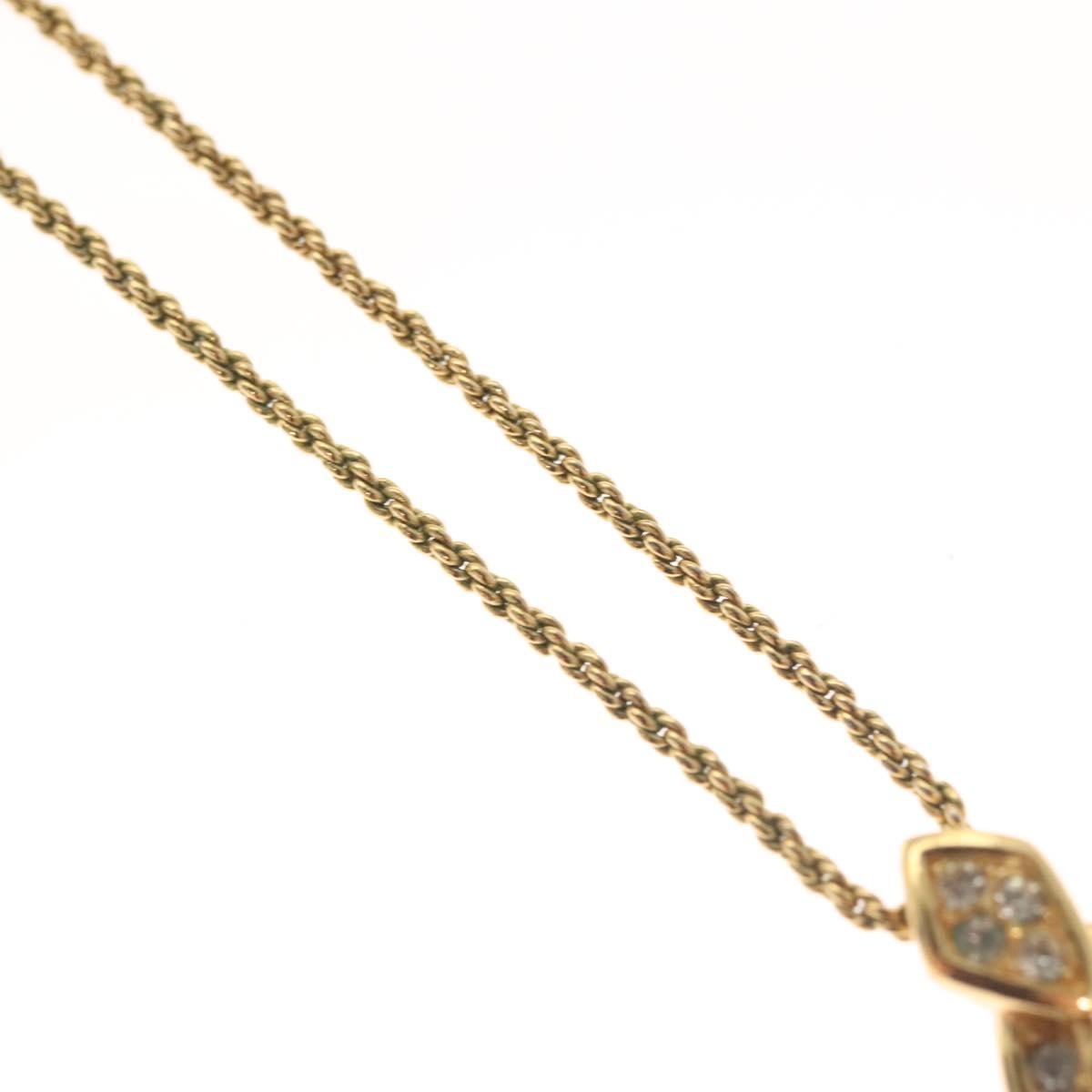 Christian Dior CD Pendant Necklace Metal and Crystals, GOLD, METAL, Necklace