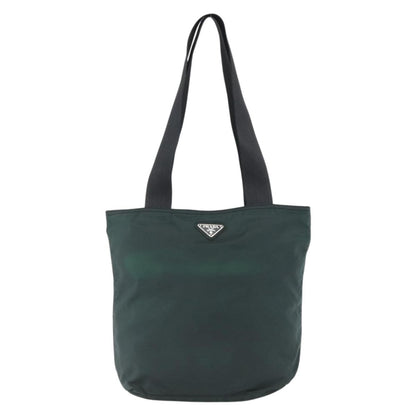Prada Vintage Zip Tote Tessuto, Green, Nylon, Tote Bag