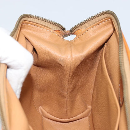 Celine Macadam Pochette Canvas and Leather, Brown, Canvas, Clutch