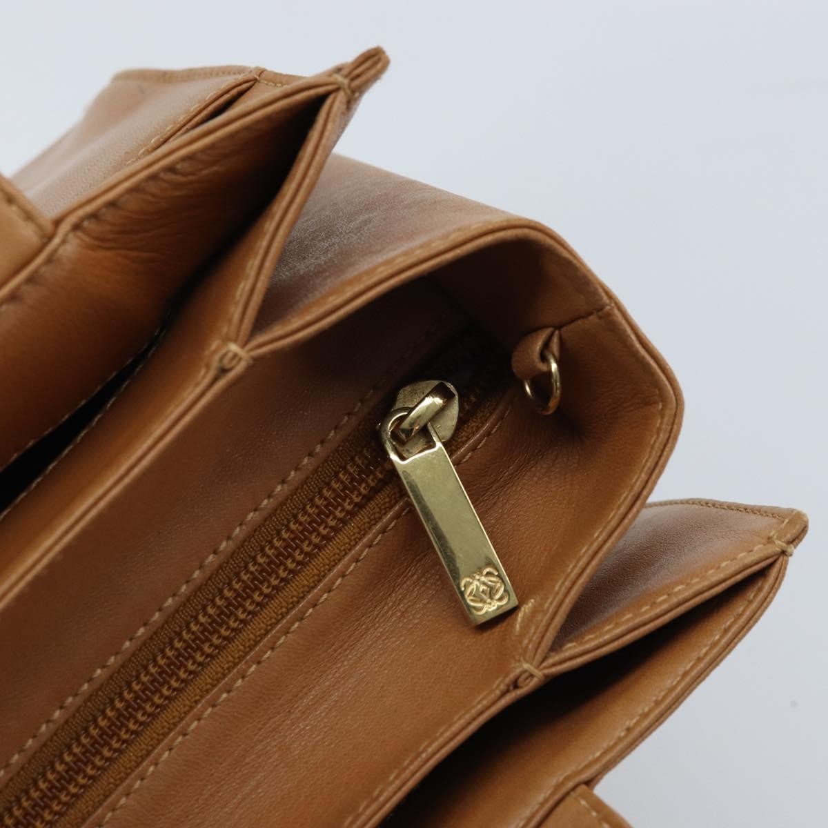 Loewe Anagram handbag Leather, Brown, Leather, Handbag