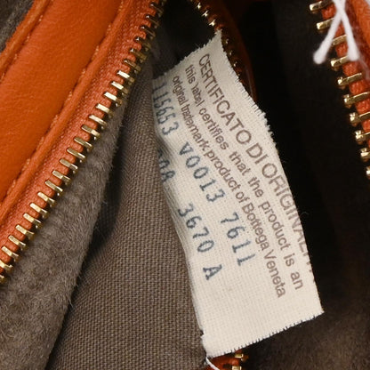 Bottega Veneta Hop Hobo Intrecciato Leather, ORANGE, LEATHER, Handbag