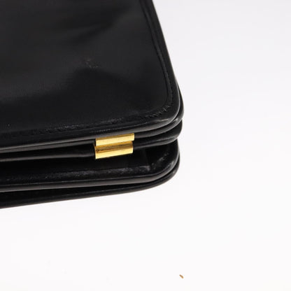 Christian Dior Vintage Shoulder Bag Leather, BLACK, LEATHER, Shoulder bag