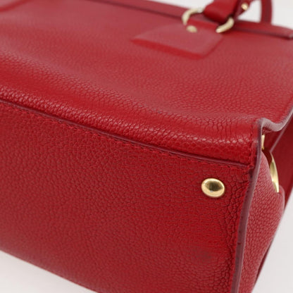 Salvatore Ferragamo Lotty Satchel Leather, RED, LEATHER, Handbag