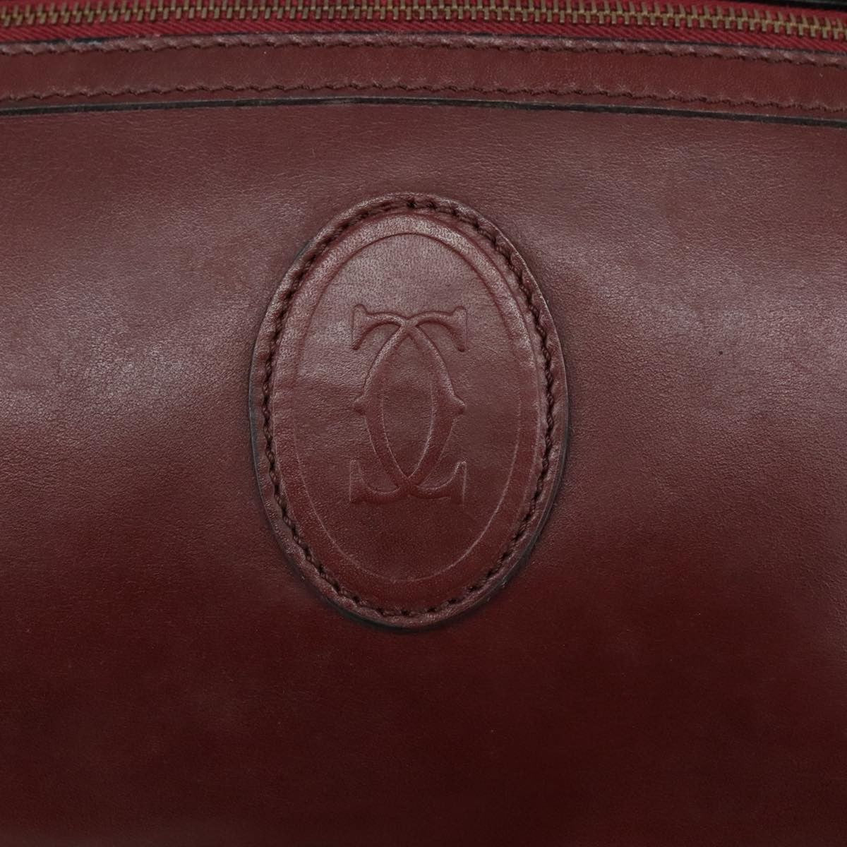 cartier Must de Cartier Shoulder Bag Leather, Burgundy, Leather, Shoulder Bag