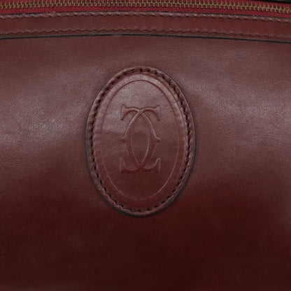 cartier Must de Cartier Shoulder Bag Leather, Burgundy, Leather, Shoulder Bag