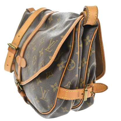 Louis Vuitton Saumur Handbag Monogram Canvas, Brown, Canvas, Shoulder Bag