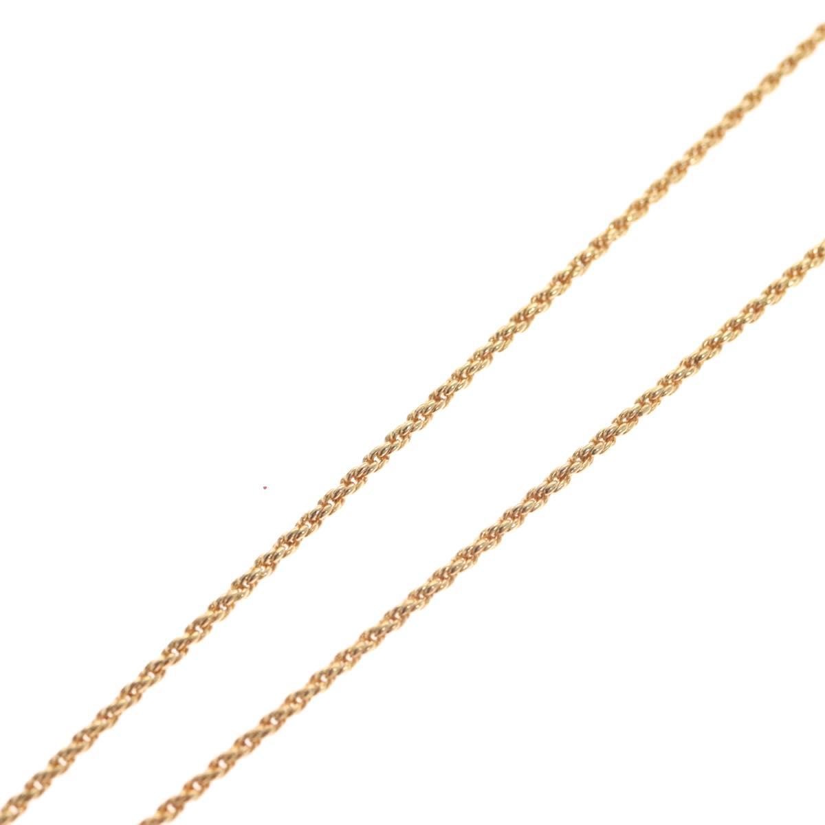 Christian Dior Vintage CD Round Pendant Necklace Metal, GOLD, METAL, Necklace
