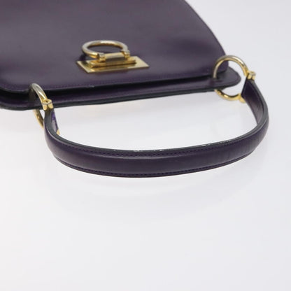 Celine Gancini Handbag Leather, PURPLE, LEATHER, Handbag