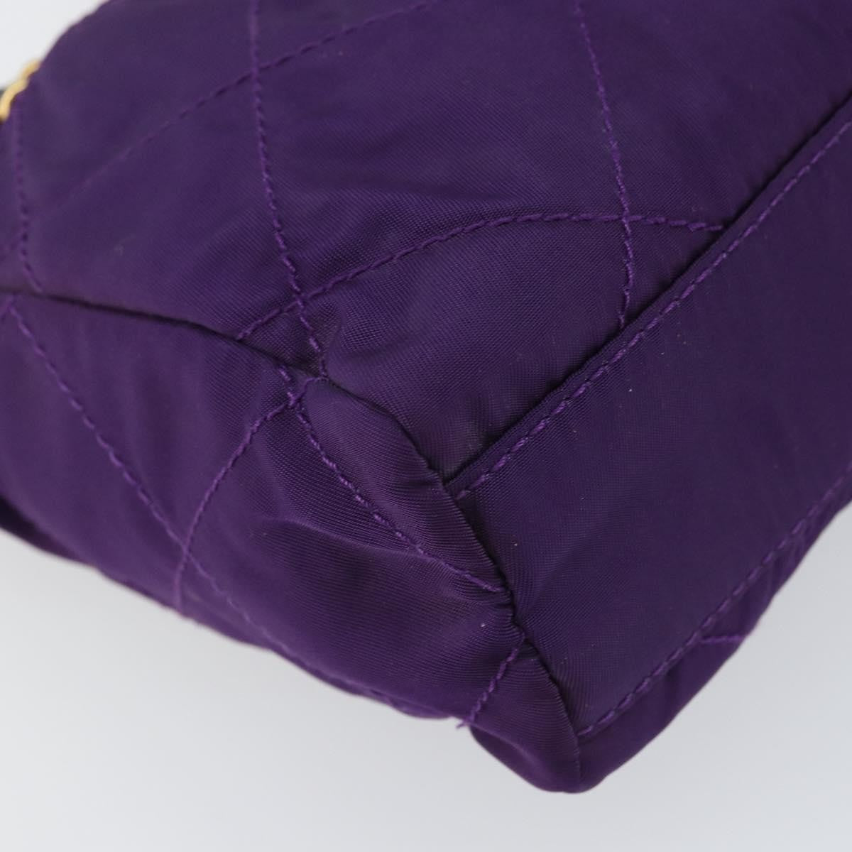 Prada Re-Edition 1995 Chain Tote Quilted Re-Nylon, Purple, Nylon, Shoulder Bag
