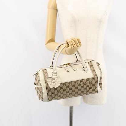 Gucci Trophy Boston Bag GG Canvas, BEIGE, CANVAS, Handbag