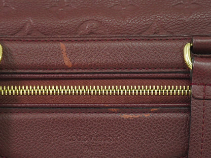 Louis Vuitton Lumineuse Handbag Monogram Empreinte Leather, BURGUNDY, LEATHER, Handbag