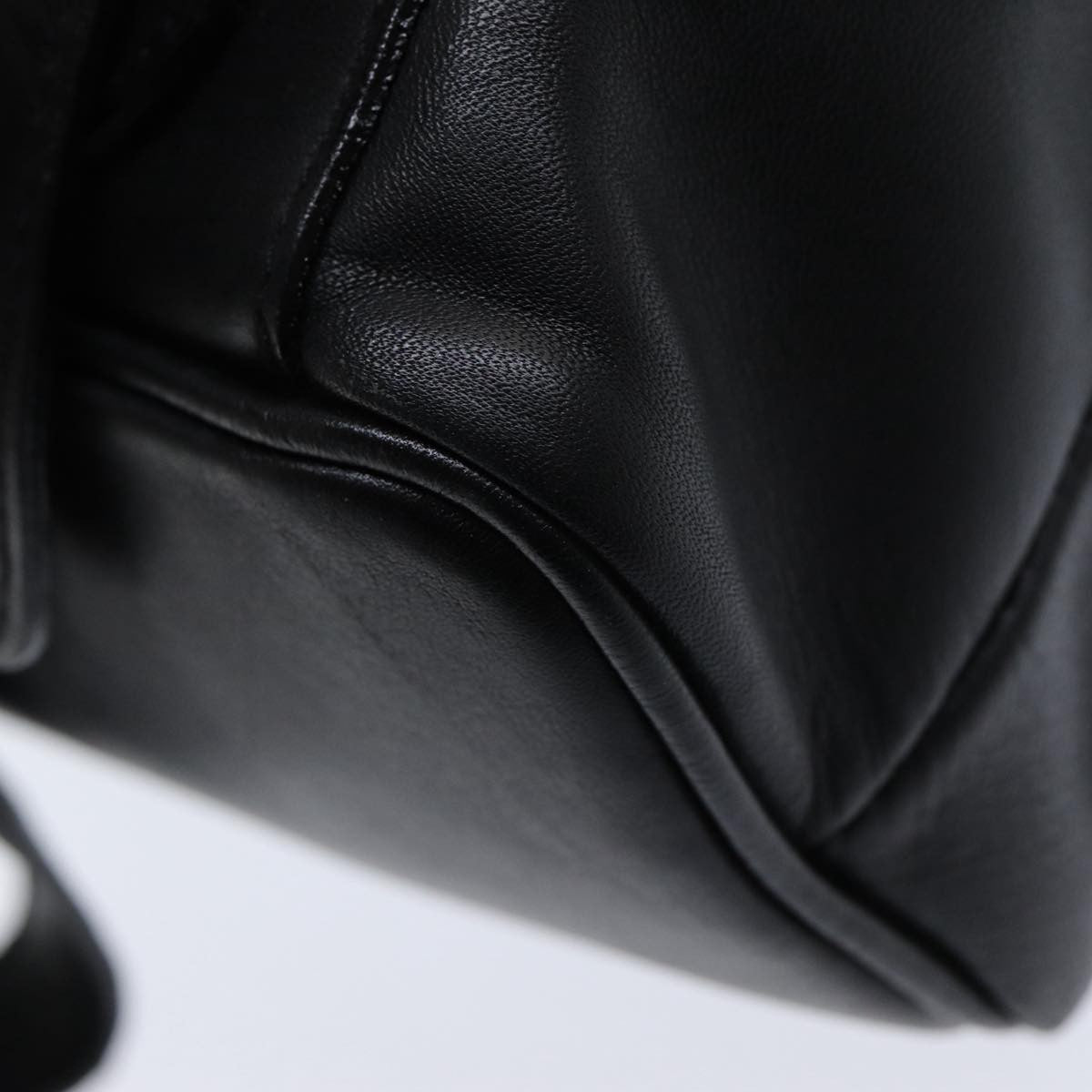 Gucci Vintage Bamboo Backpack Leather, Black, Leather, Backpack
