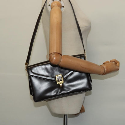 Christian Dior Vintage Shoulder Bag Leather, BROWN, LEATHER, Shoulder bag