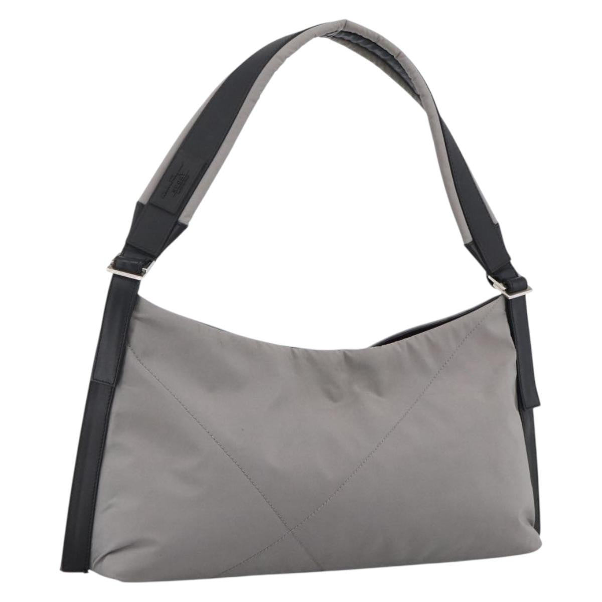 Salvatore Ferragamo Vintage Shoulder Bag Nylon, GRAY, NYLON, Shoulder bag