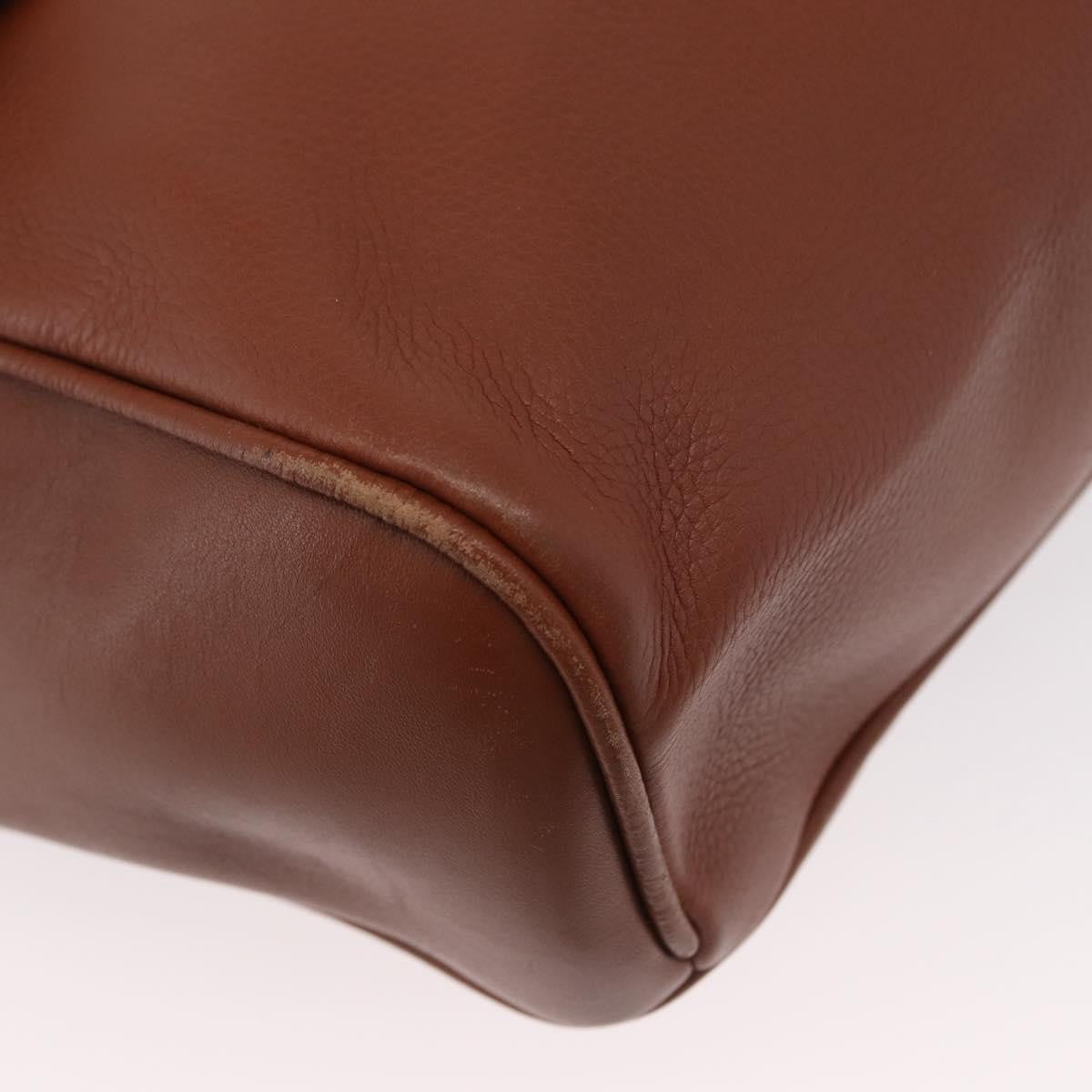 Gucci Vintage Handbag Leather, BROWN, LEATHER, Handbag