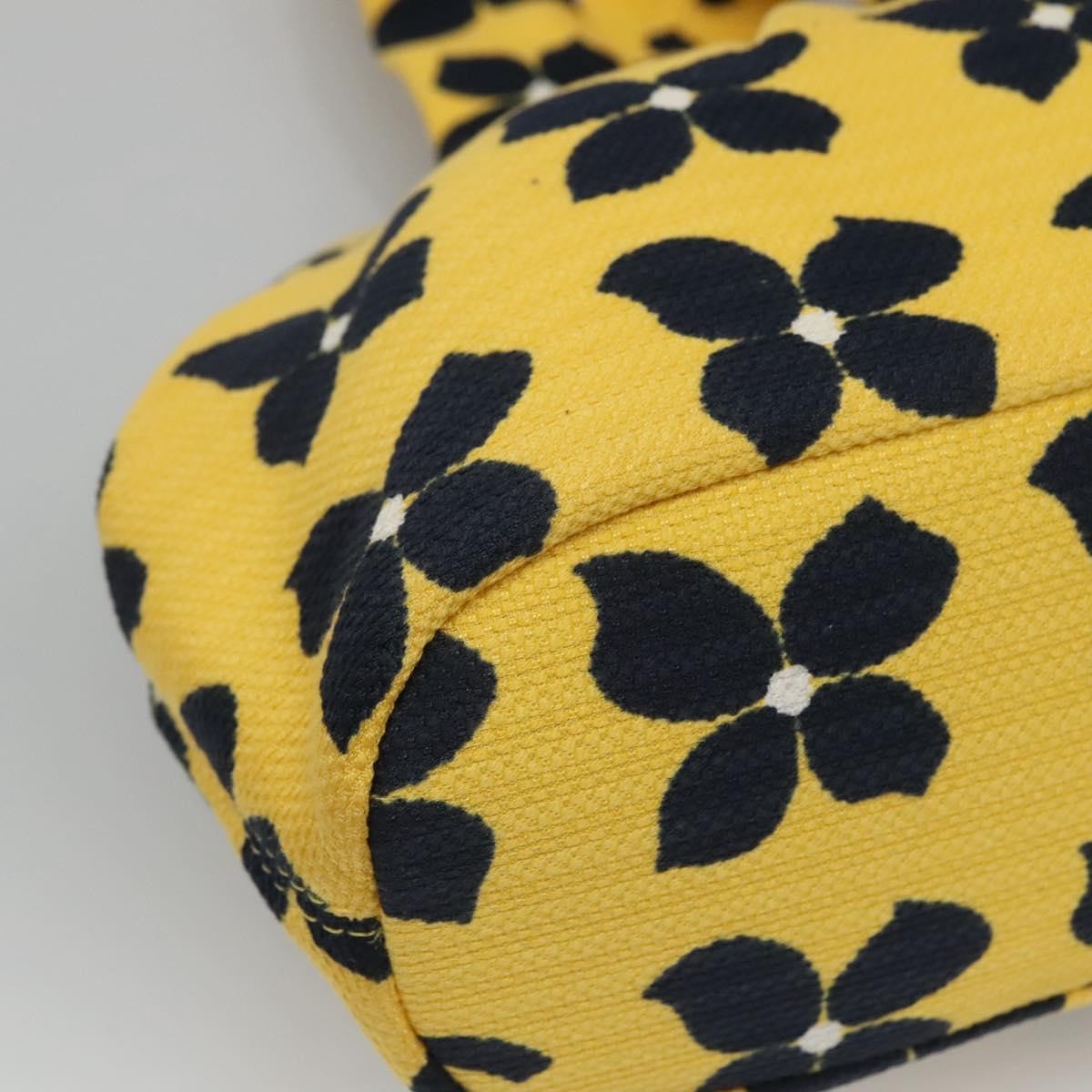 Chanel Vintage Frame Shoulder Bag Printed Canvas, YELLOW, CANVAS, Shoulder bag